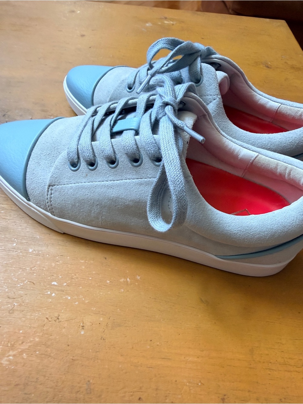 Cocktail Sneaker Gray Suede & Blue Leather Shoes